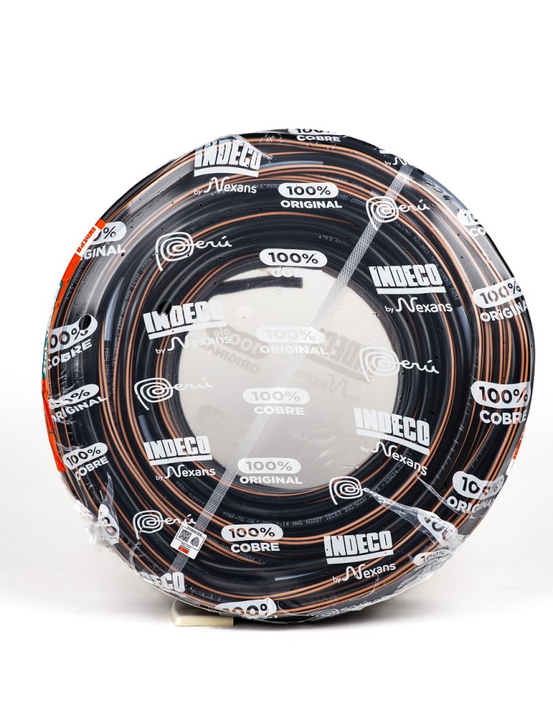 CONDUCTOR ELECTRICO 500V VULCANIZADO 2X14AWG NEGRO NLT PC