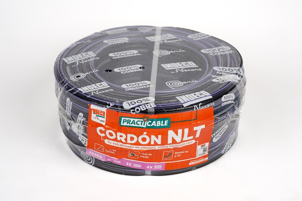 CONDUCTOR ELECTRICO 500V VULCANIZADO 2X18AWG NEGRO NLT PC
