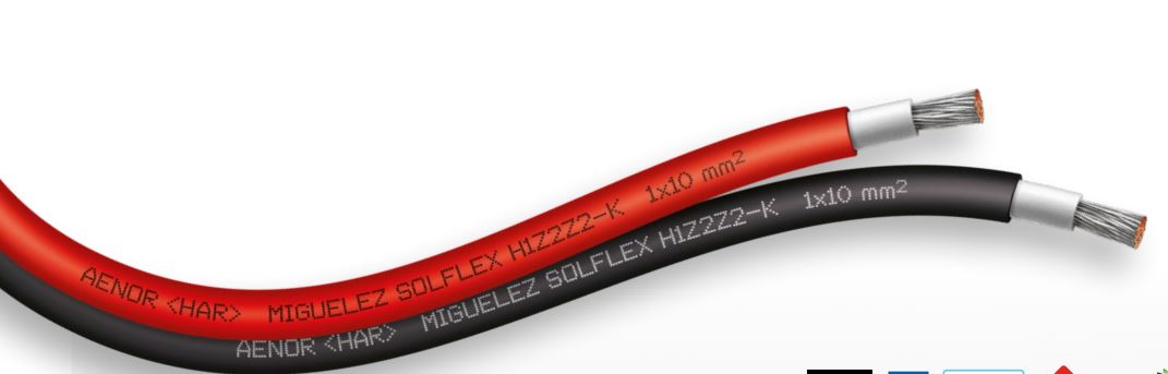 CONDUCTOR ELECTRICO 1.8KV LIBRE HALOGENO 4MM2 ROJO SOLFLEX H1Z2Z2-K