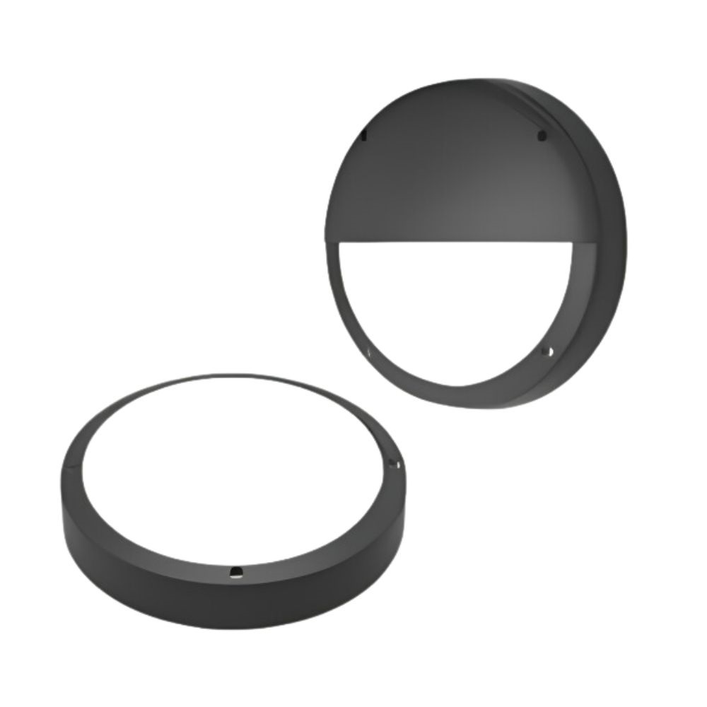 LUMINARIA LED APLIQUE CIRCUL 30W 100-277V 3000K IP65 ADOS PARED 2900LM NEG BULKHEAD MID