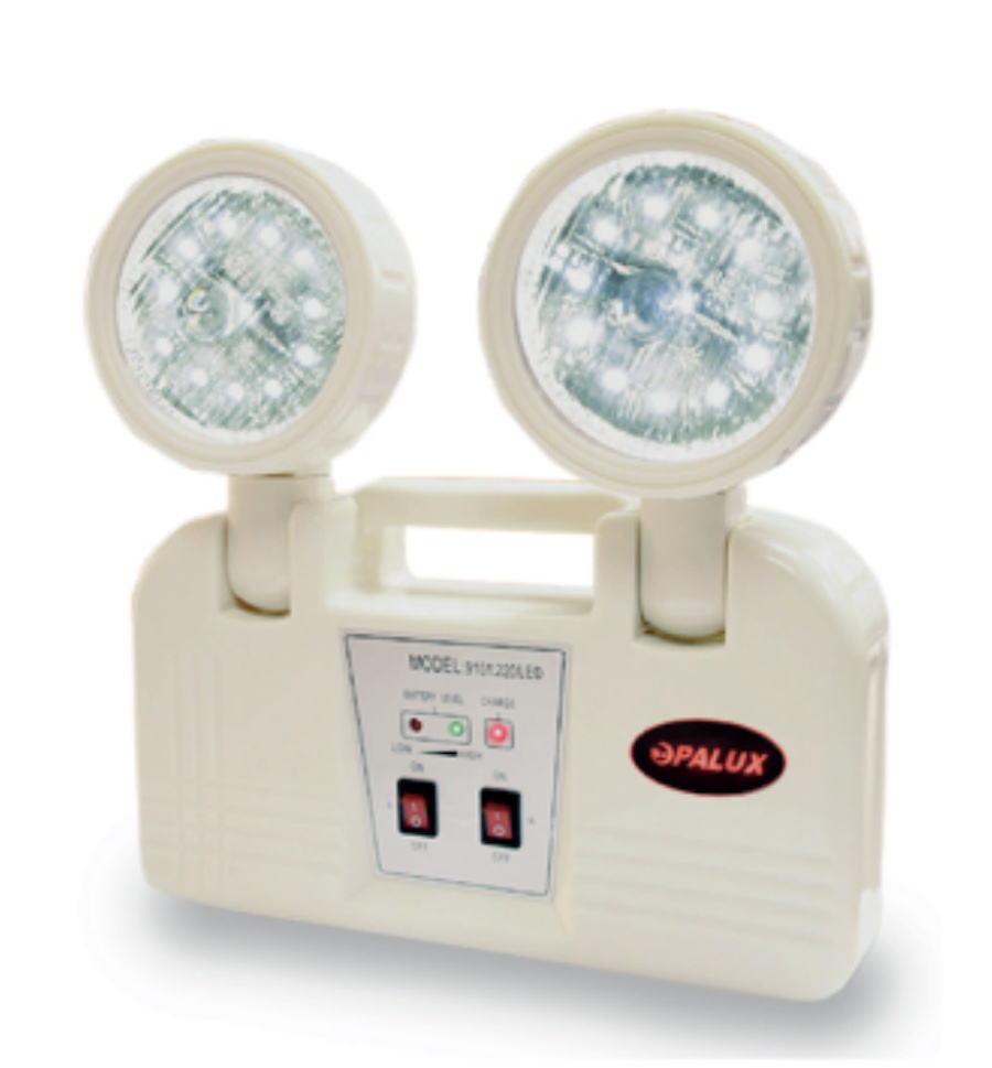 LUMINARIA EMERGENCIA LED 2 FAROS 220V 8H IP20 14LEDS 9101-220LED SLIM