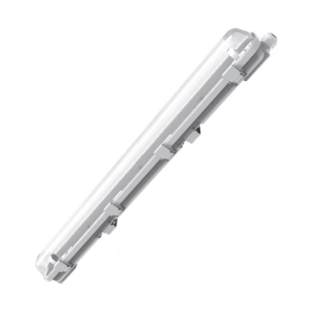 LUMINARIA HERMETICA LED 100-277V IP65 L600MM 2X T5/T8 DAMP-PROOF HOUSING