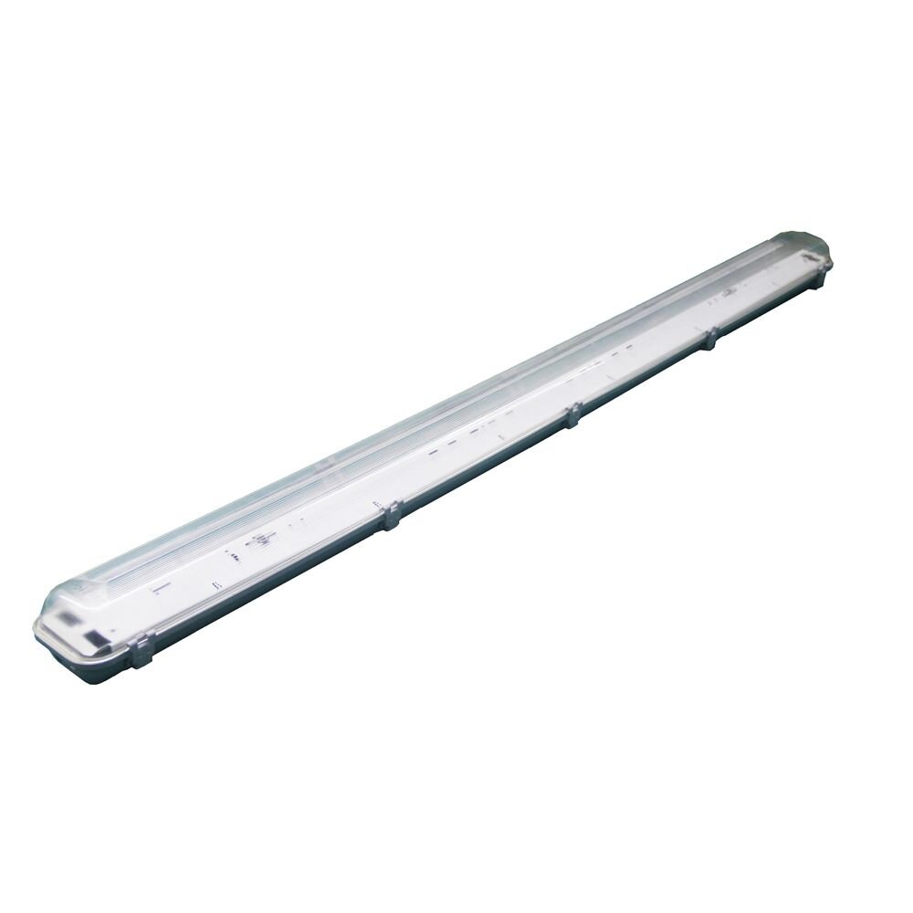 LUMINARIA HERMETICA LED POLICARB IP65 2X T8 S/EQUIPO TUBE C/GANCHO PLAST