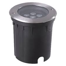LUMINARIA LED SPOT CIRCUL 6W 100-240V 3000K IP67 EMPOT PISO NEG UV UPLIGHT