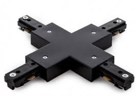 CONECTOR TIPO X ALUMINIO P/RIEL TRIF NEGRO TRACKLIGH