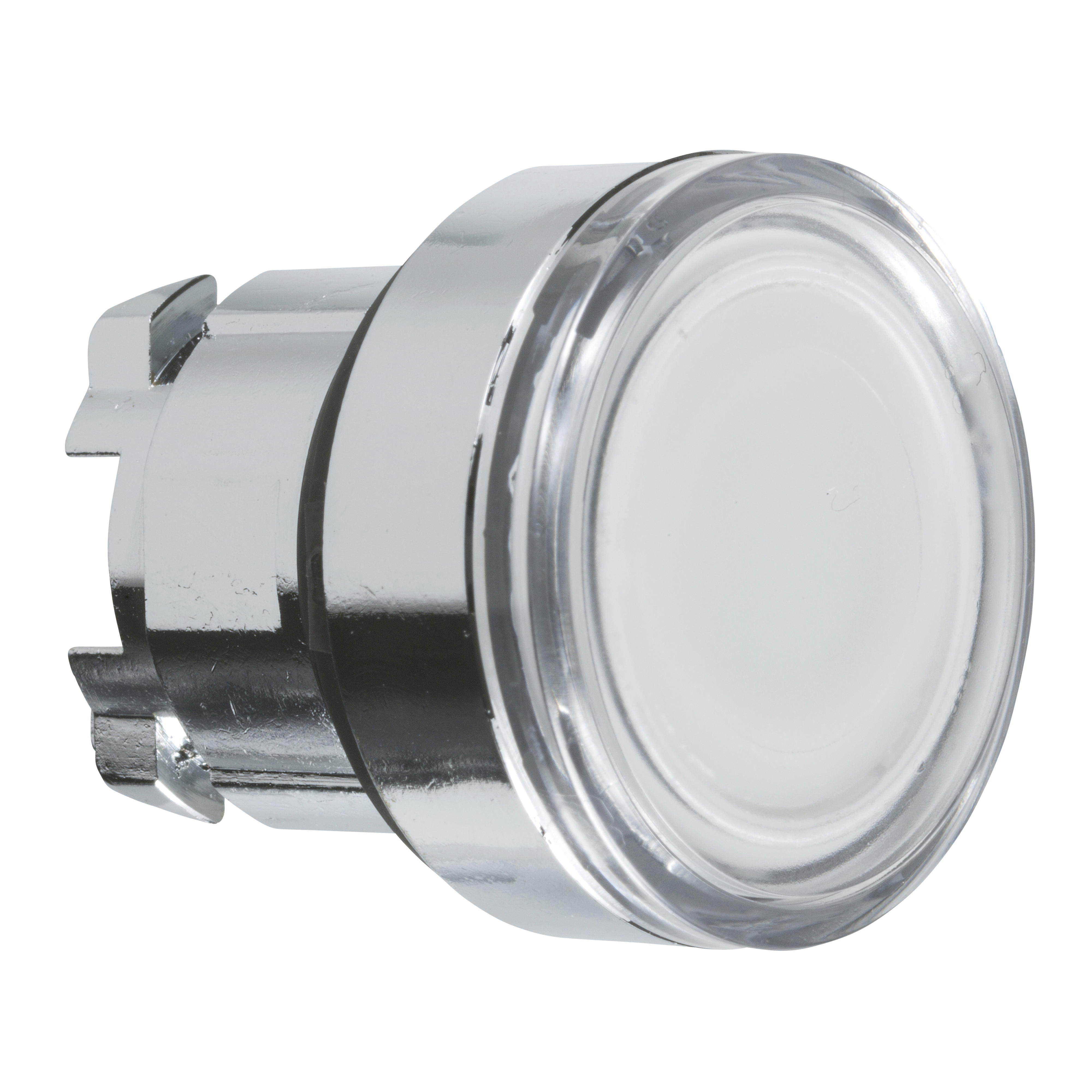CABEZA PULSADOR LUMINOSO REDONDA RASANTE BLANCO 22MM HARMONY ZB4BW313