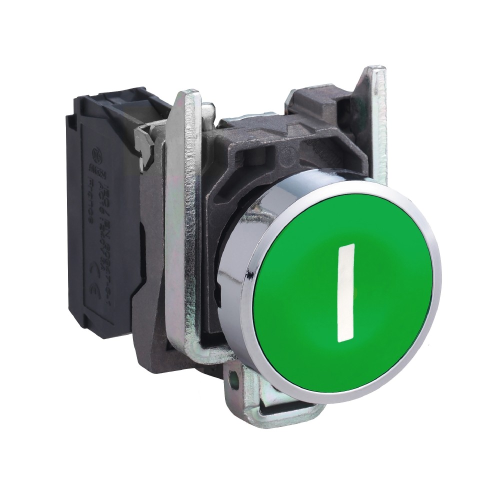 PULSADOR RASANTE METAL VERDE 22MM 1NA "I" HARMONY XB4BA3311