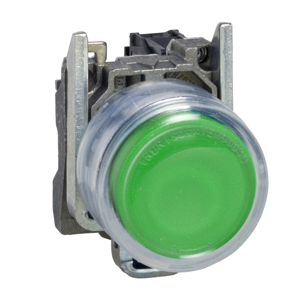 PULSADOR SALIENTE C/CAPUCHON METAL VERDE 22MM 1NA HARMONY XB4BP31