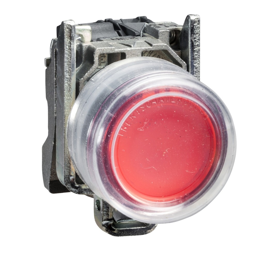 PULSADOR SALIENTE C/CAPUCHON METAL ROJO 22MM 1NC HARMONY XB4BP42
