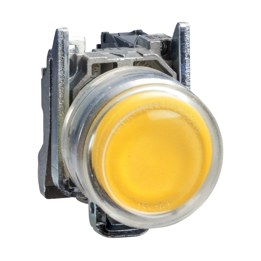 PULSADOR RASANTE C/CAPUCHON METAL AMARILLO 22MM 1NA HARMONY XB4BP51