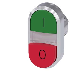 PULSADOR DOBLE METAL VERDE/ROJO 22MM SIRIUS 3SU10503BB420AK0