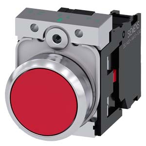 PULSADOR RASANTE METAL ROJO 22MM 1NC SIRIUS 3SU11500AB201CA0