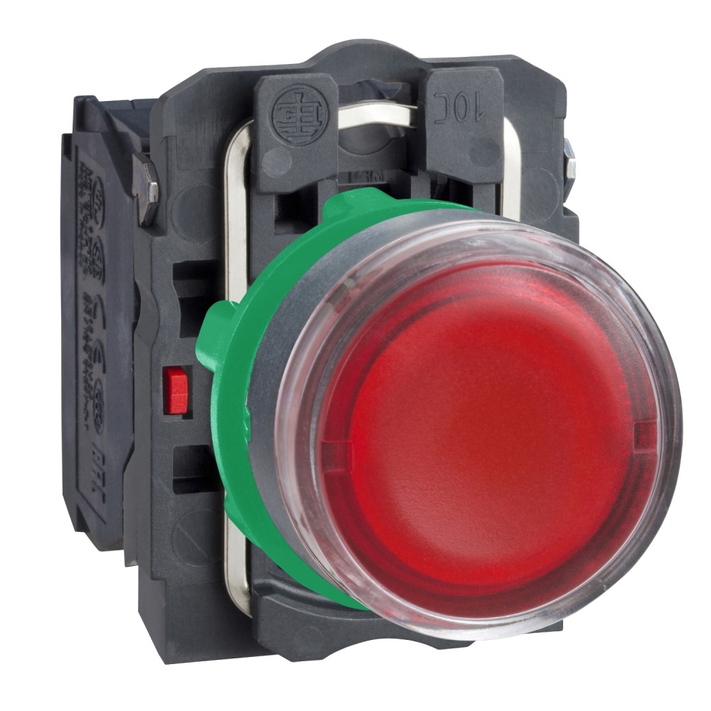 PULSADOR LUMIN. RASANTE PLAST ROJO 22MM 250VAC 1NA+1NC HARMONY XB5AW3465