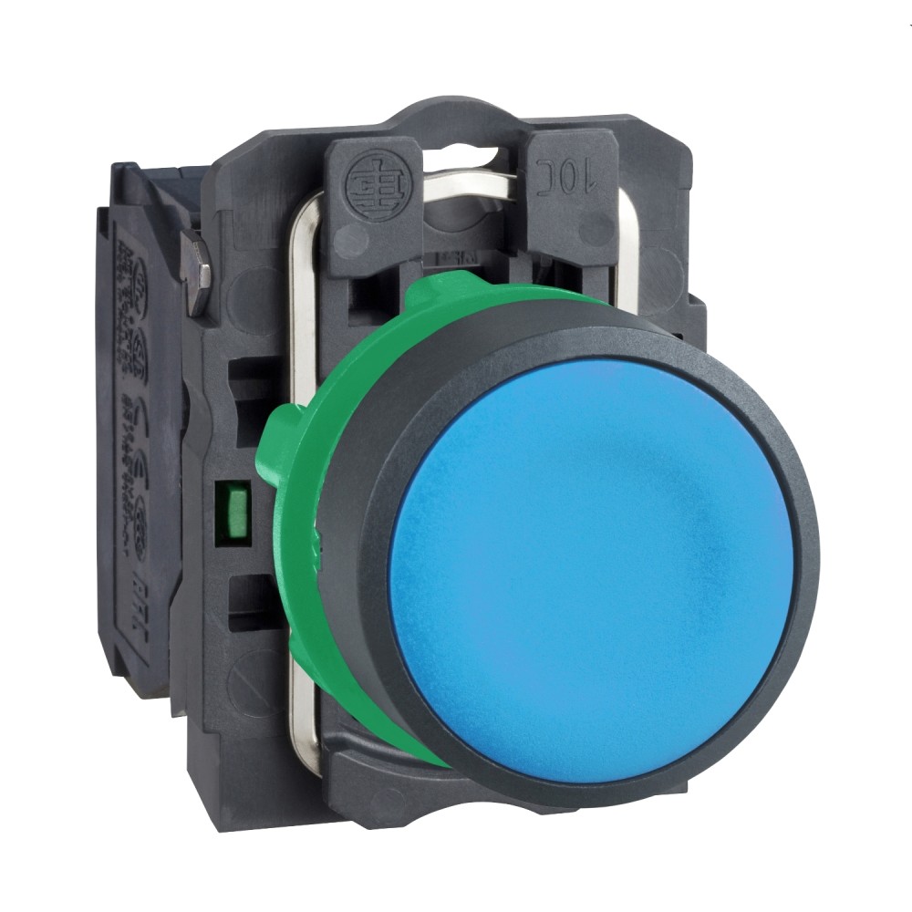 PULSADOR RASANTE PLAST AZUL 22MM 1NA HARMONY XB5AA61