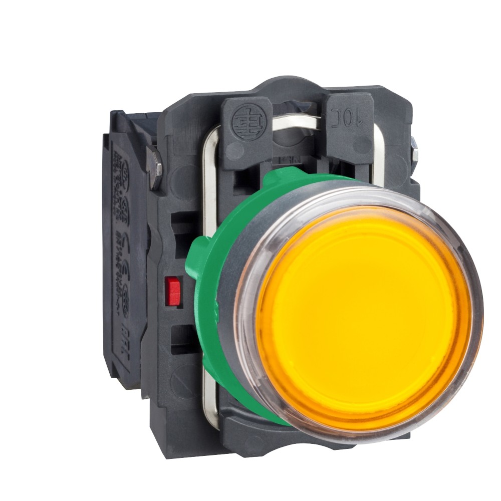 PULSADOR LUMIN. RASANTE PLAST NARANJA 22MM 110-120VAC C/LED 1NA+1NC HARMONY XB5AW35G5