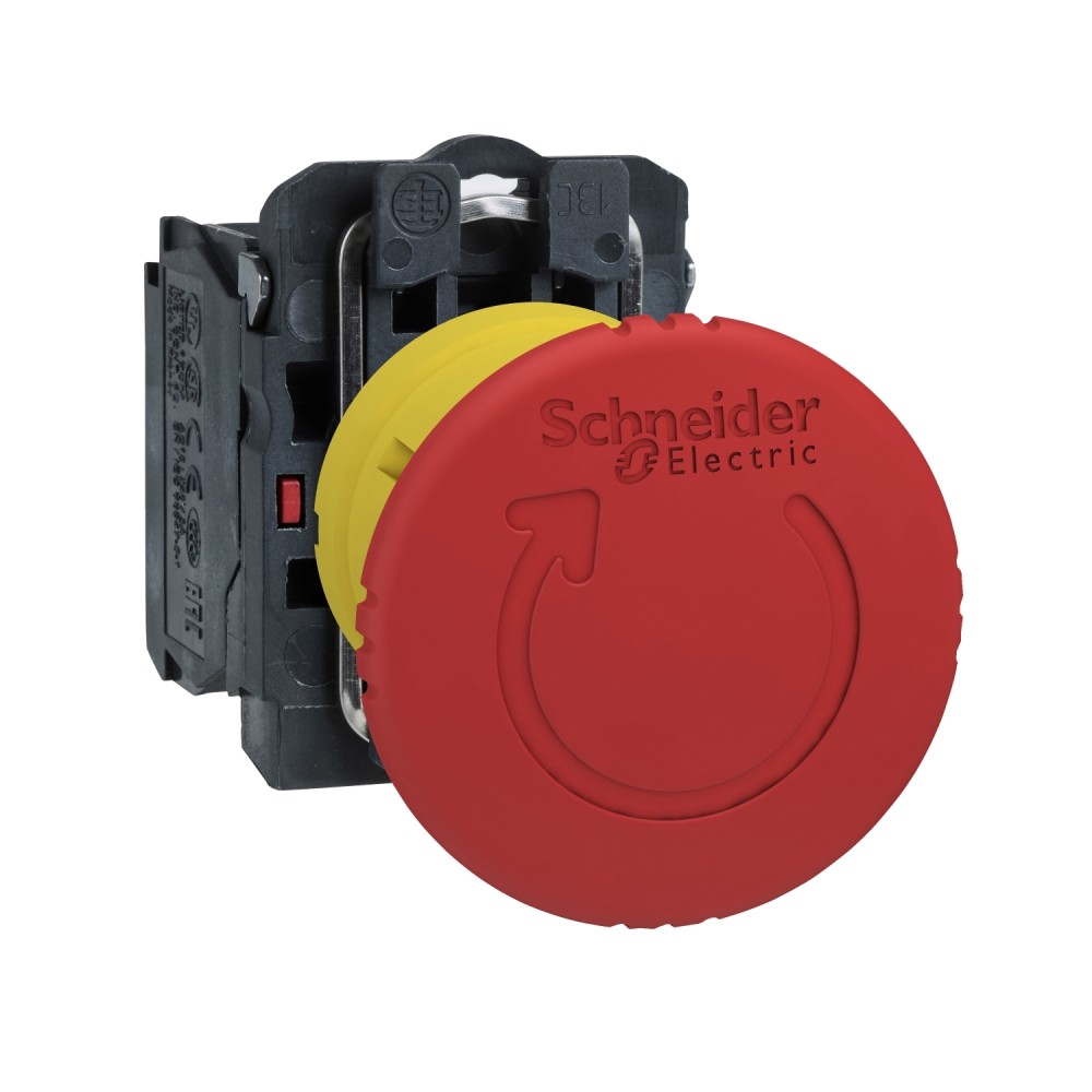 PULSADOR PARADA EMERG HONGO 40MM ROJO 22MM 1NC HARMONY XB5AS8442