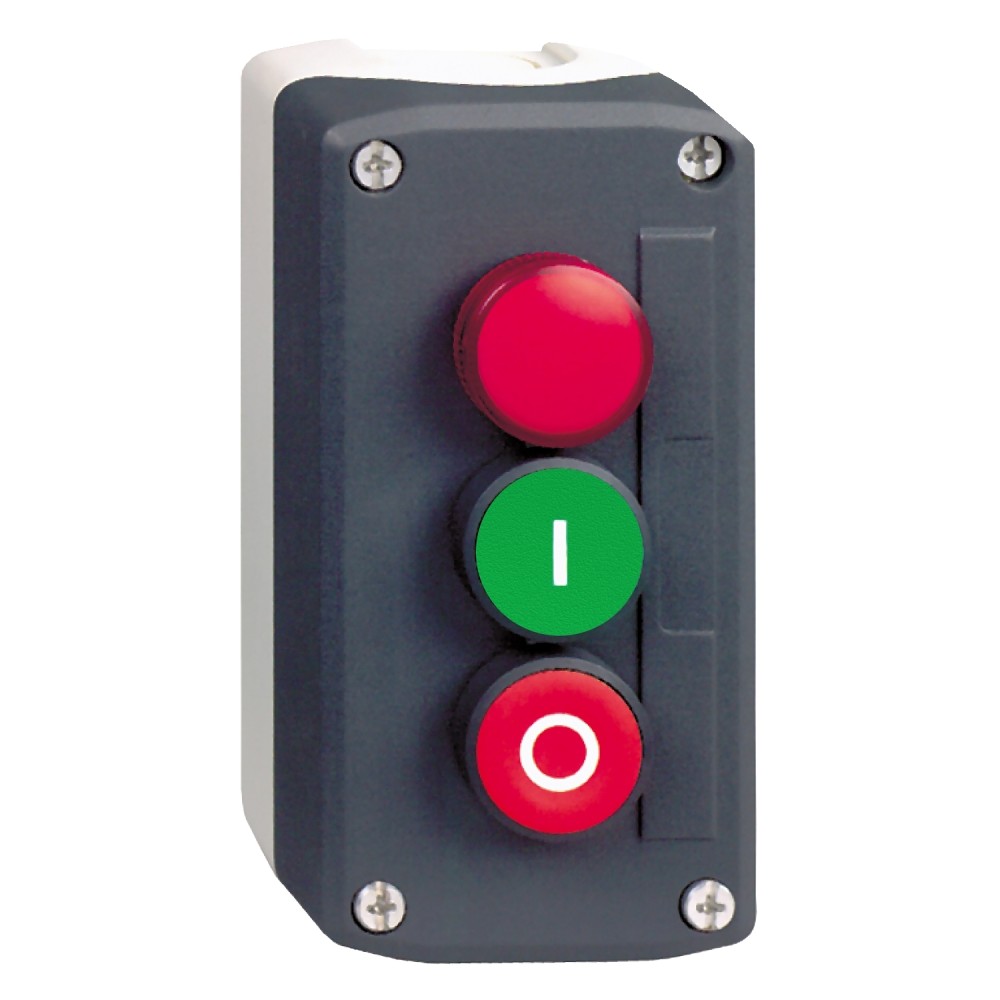 CAJA BOTONERA PLAST ARRANQUE/PARADA 2 PULS+1 PILOTO 1NA+1NC HARMONY XALD363M