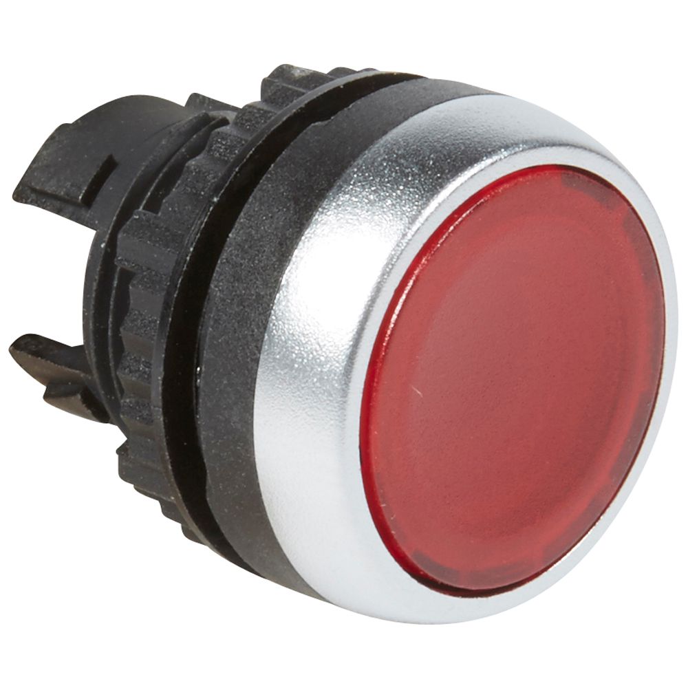 CABEZA PULSADOR LUMINOSO RASANTE  ROJO 22MM OSMOZ 024001
