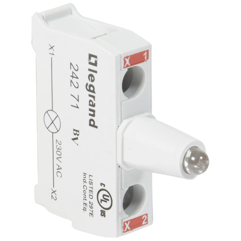 BLOCK CONTACTO LED ROJO 230VAC P/CABEZA LUM OSMOZ 024271