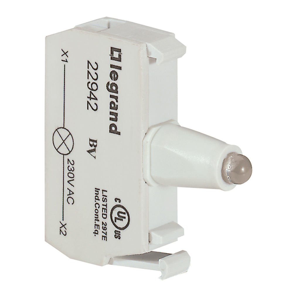 BLOCK CONTACTO LED VERDE 230V P/PILOTO OSMOZ 022942