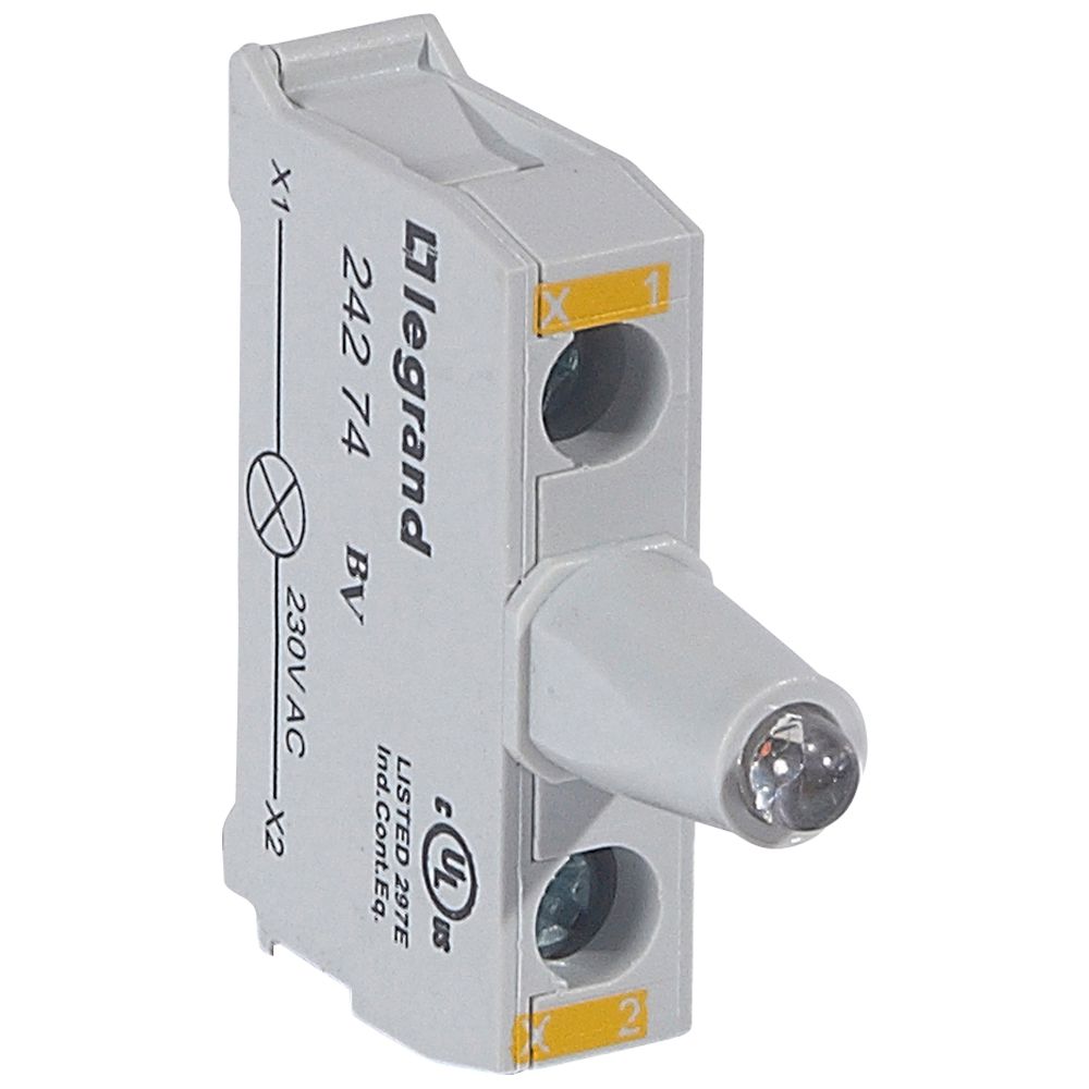 CUERPO PILOTO LUMINOSO LED AMARILLO 230VAC HARMONY 024274