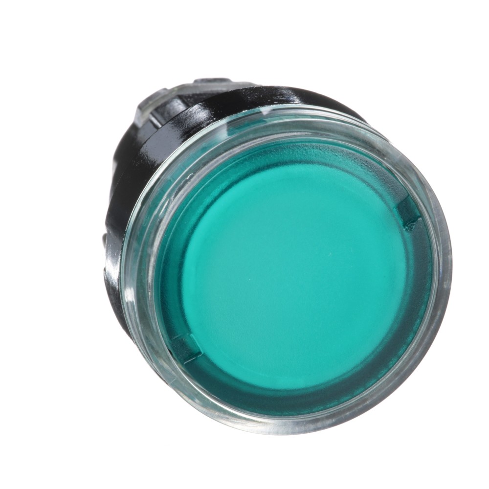 CABEZA PULSADOR LUMINOSO BA 9S VERDE 22MM HARMONY ZB4-BW33