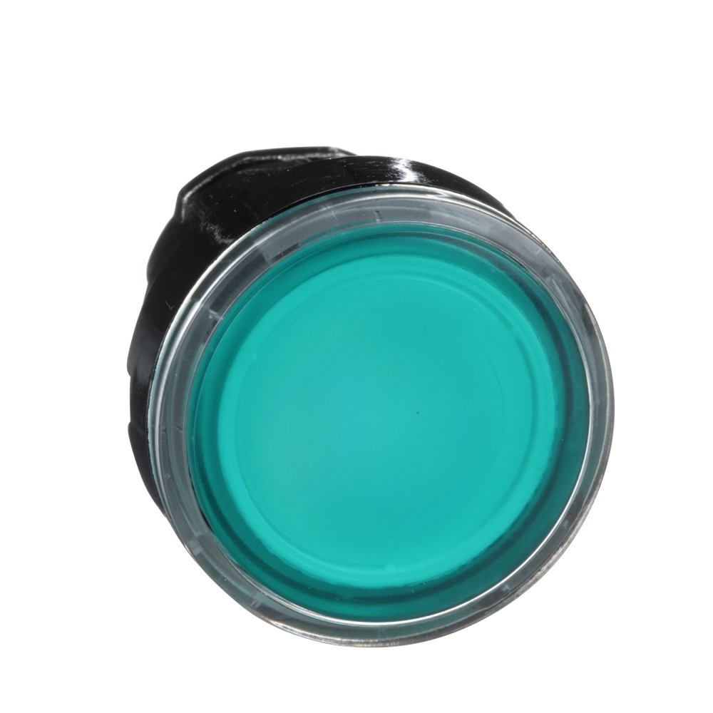 CABEZA PULSADOR RASANTE PLASTICO VERDE 22MM HARMONY ZB4BW333