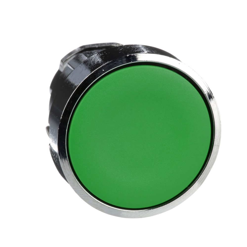 CABEZA PULSADOR RASANTE MTALICO VERDE 22MM HARMONY ZB4BA3