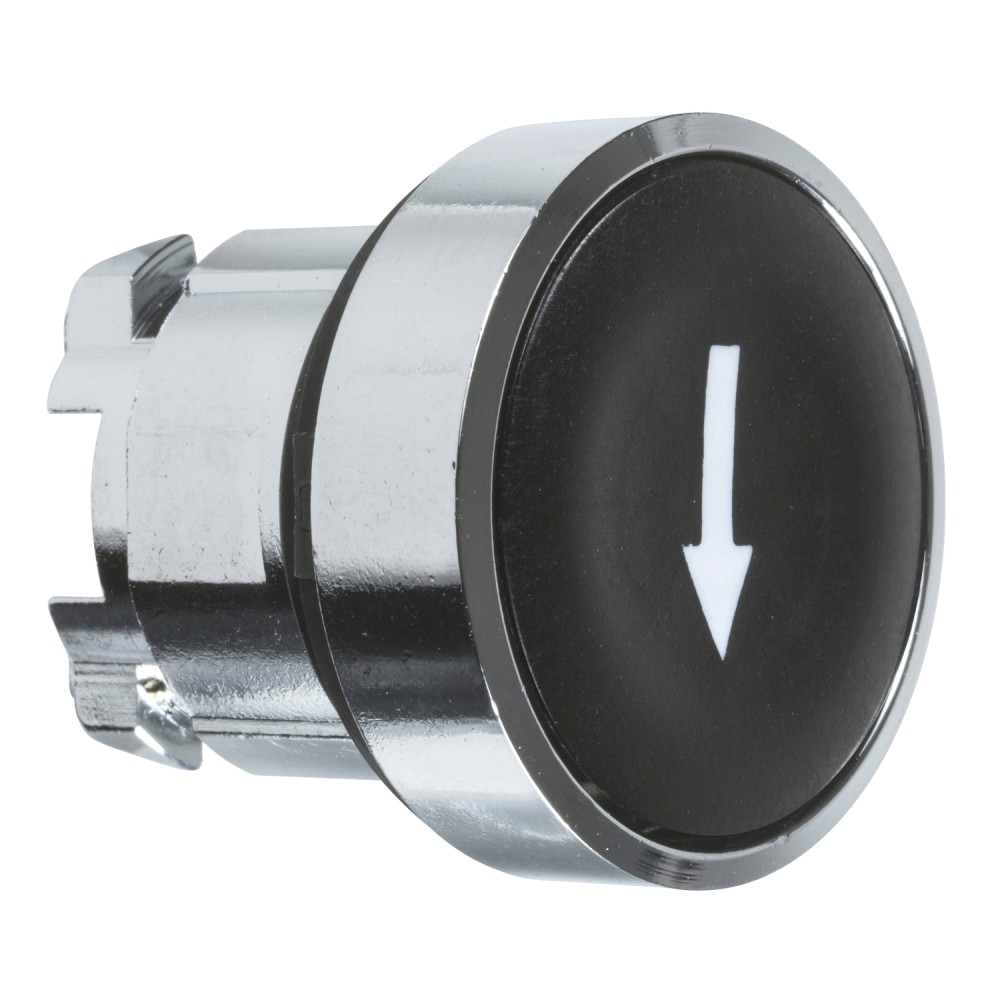 CABEZA PULSADOR RASANTE METAL NEGRO 22MM HARMONY ZB4BA335