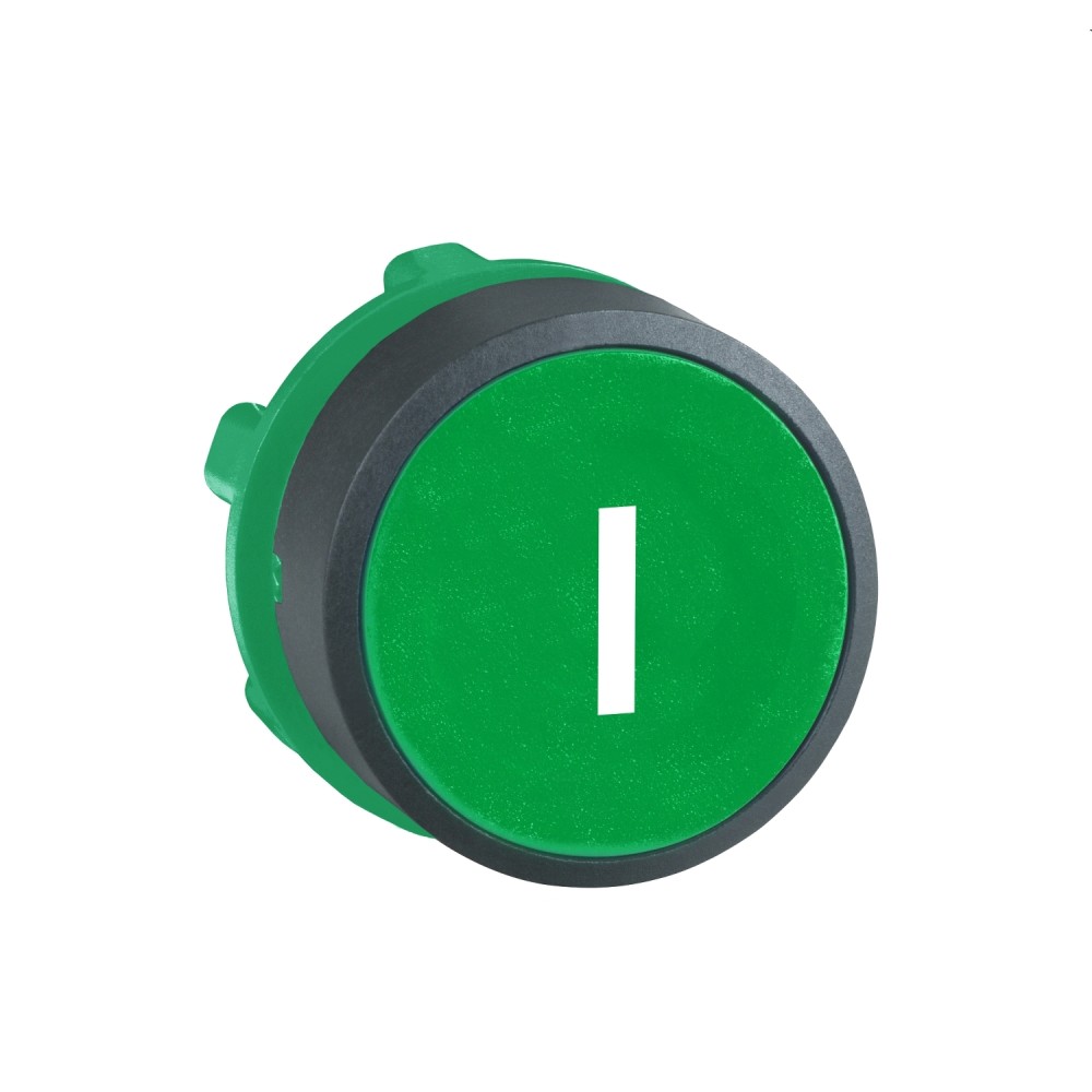 CABEZA PULSADOR RASANTE PLASTICO VERDE 22MM HARMONY ZB5AA331