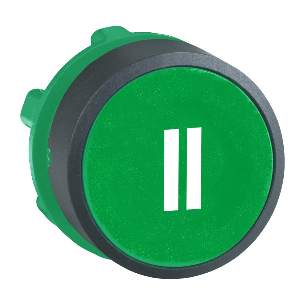 CABEZA PULSADOR RASANTE PLASTICO VERDE 22MM HARMONY ZB5AA336