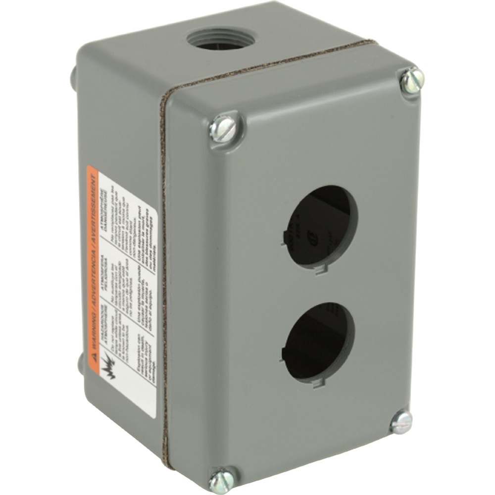 CAJA BOTONERA VACIA ALUMINIO 2 ORIFICIOS 30MM HARMONY 9001KY2