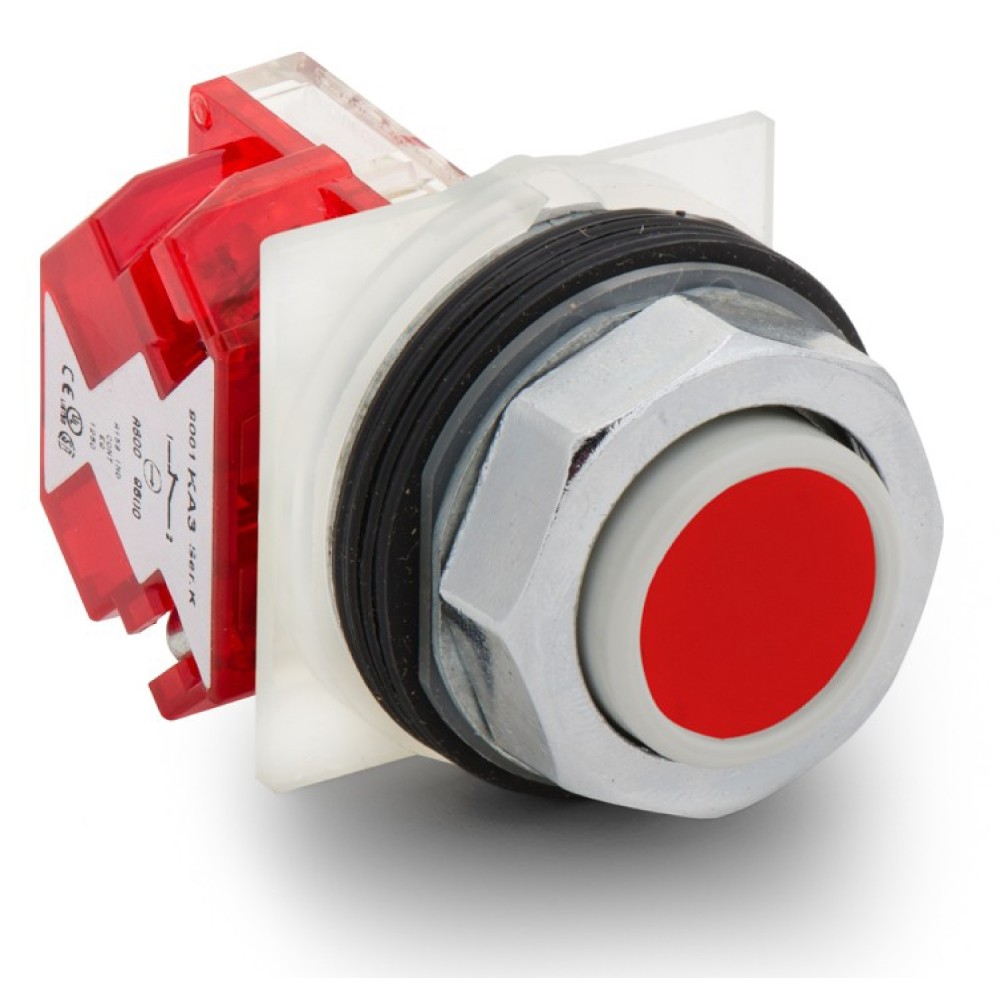 PULSADOR SALIENTE PLAST ROJO 30MM 1NC HARMONY 9001KR3RH6