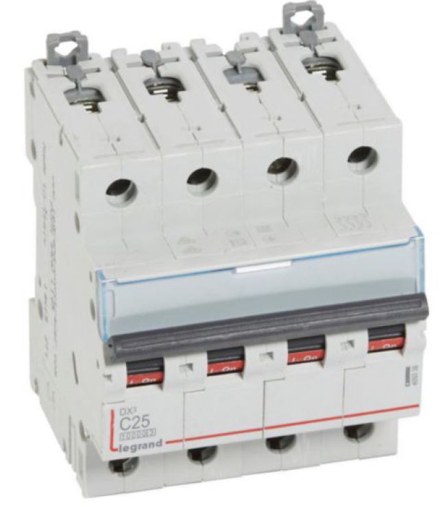INTERRUPTOR AUT TERMOMAG P/RIEL 4P 25A 400VAC 16KA DX3-10000 409338