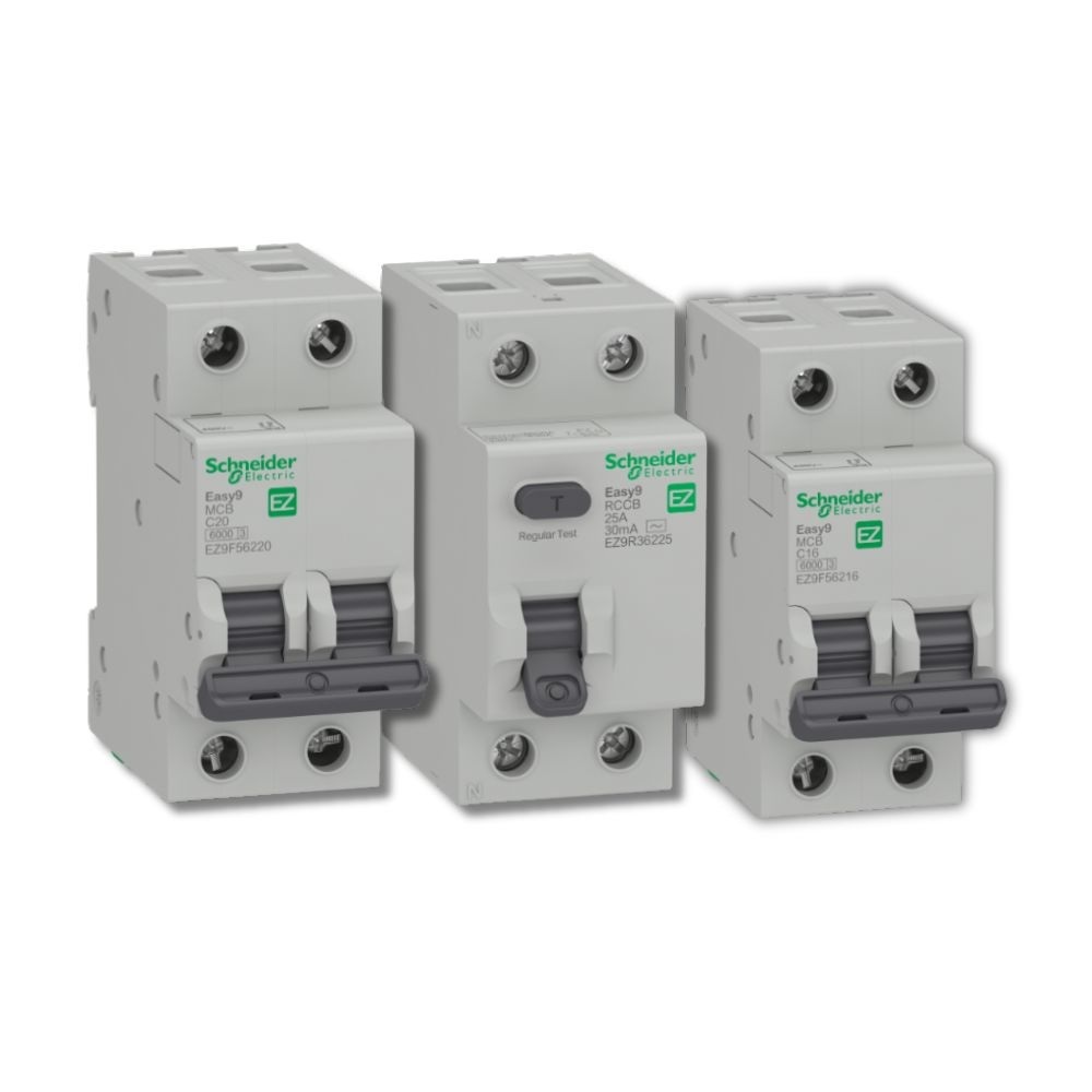 KIT RESIDENCIAL SCHNEIDER EASY9 EZ9R36225 + EZ9F56220 + EZ9F56216