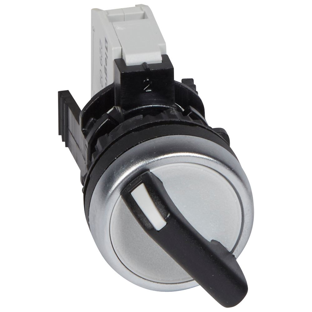 SELECTOR MANETA CORTA 2 POSIC METAL NEGRO 22MM 1NA 23730