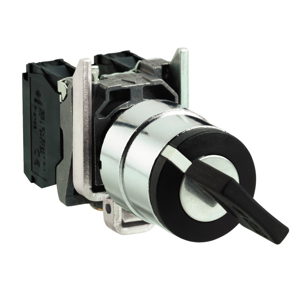 SELECTOR C/LLAVE 3 POSIC METAL NEGRO 22MM  2NA HARMONY XB4BG03