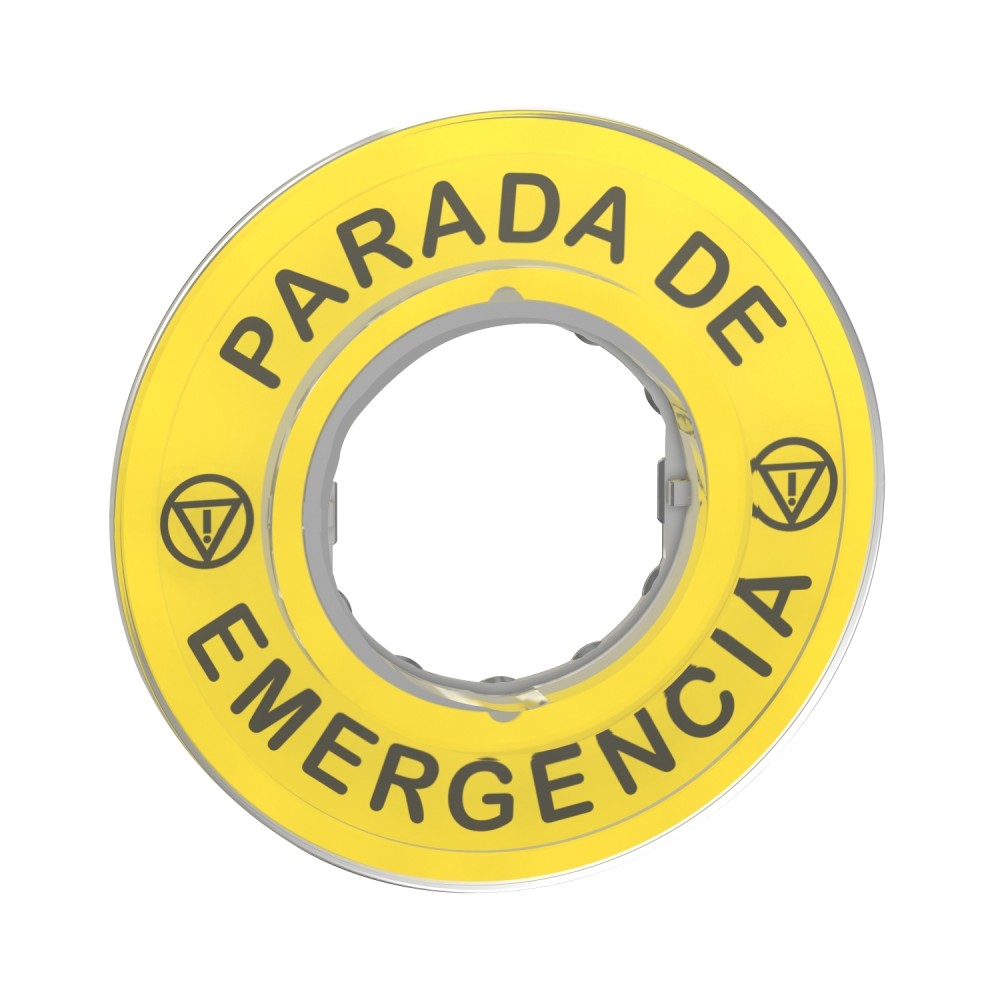 PLACA LEYENDA 90MM NEGRO/AMARILLO PARADA EMERG HARMONY ZBY9420