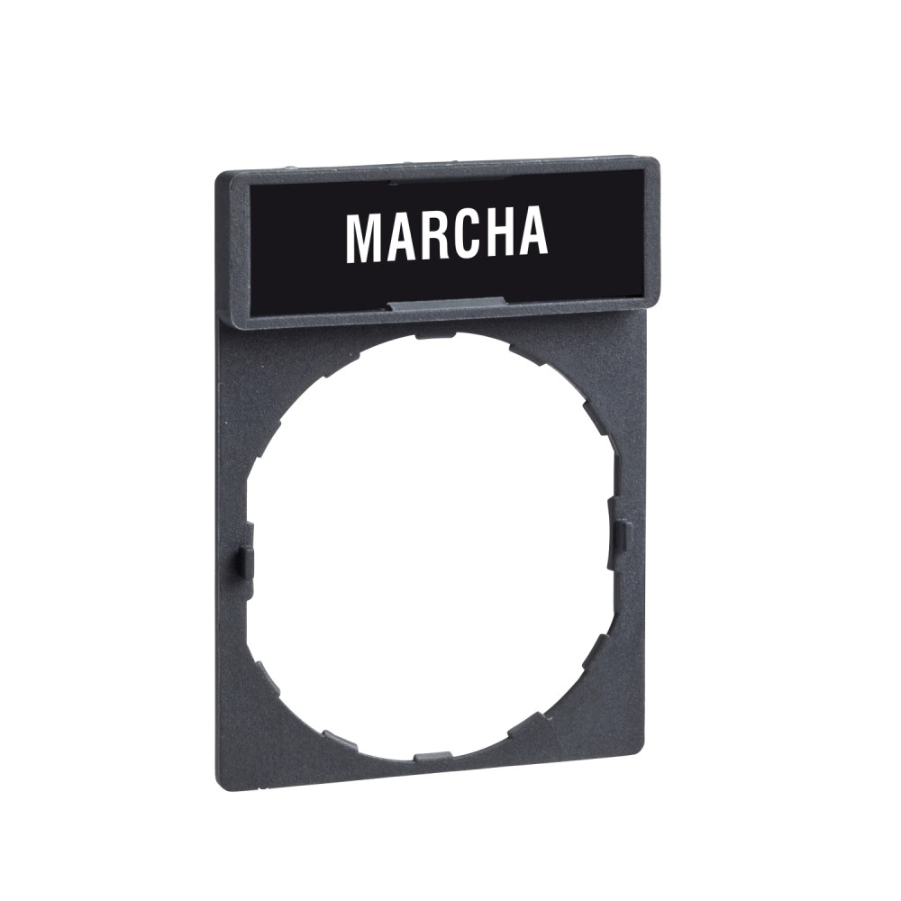 PLACA LEYENDA 30X40MM NEGRO TEXTO BLANCO MARCHA HARMONY ZBY2403