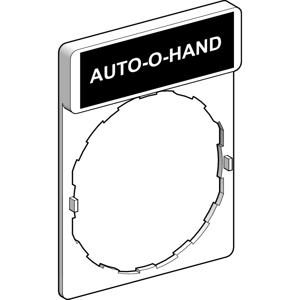 PLACA LEYENDA 30X40MM NEGRO TEXTO AUT-O HAND HARMONY ZBY2385