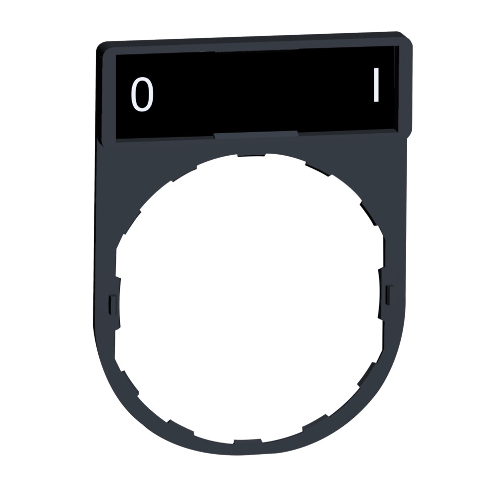 PLACA LEYENDA 30X40MM NEGRO TEXTO BLANCO O-I HARMONY ZBY2178