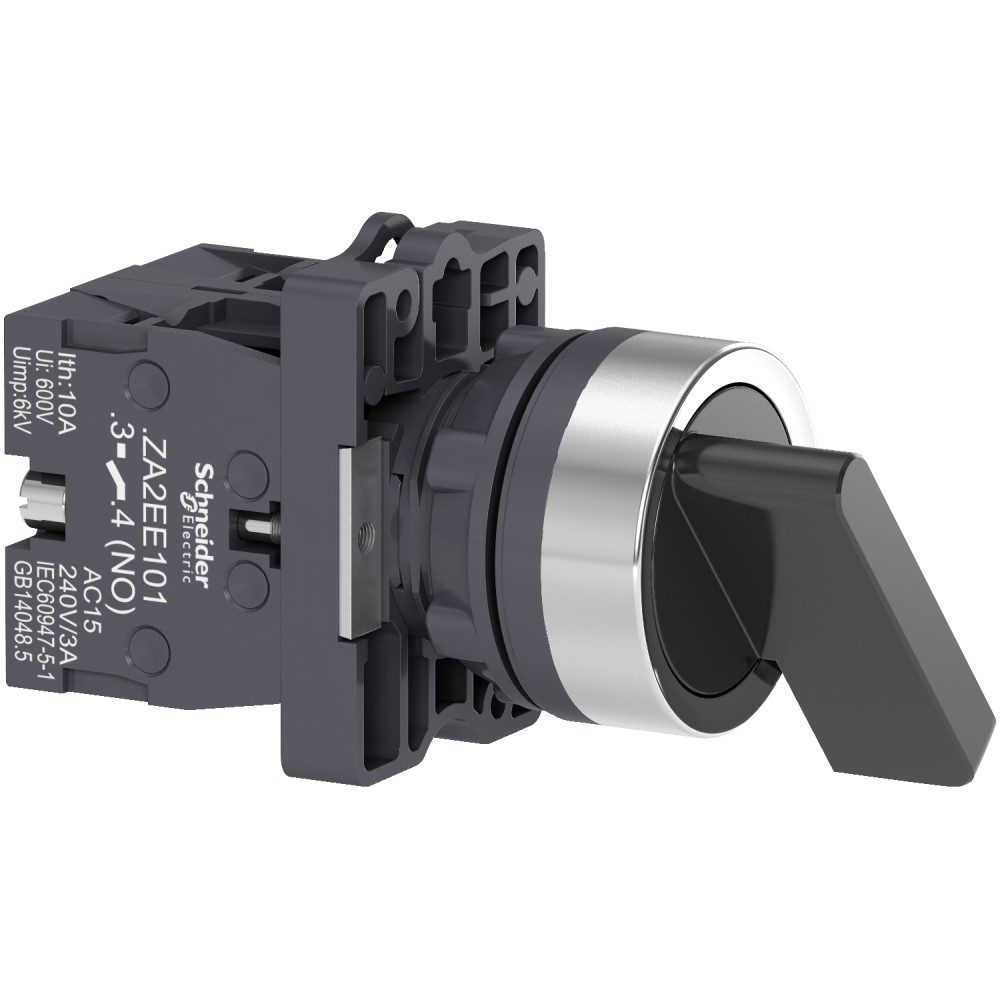 SELECTOR MANETA LARGA 3 POSIC PLAST NEGRO 22MM 2NA HARMONY XA2EJ33
