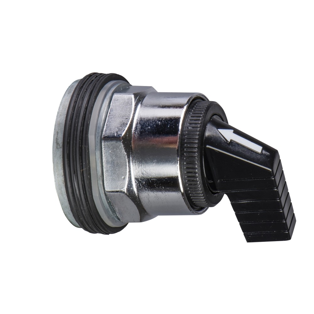 SELECTOR MANETA LARGA 3 POSIC METAL NEGRO 30MM 1NA+1NC HARMONY 9001KS43FBH13