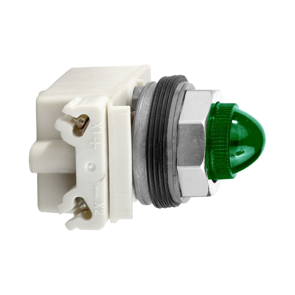 LUZ PILOTO METAL VERDE 30MM 24VAC/DC INCANDESCENTE-BASE BA9S 9001KP35G9