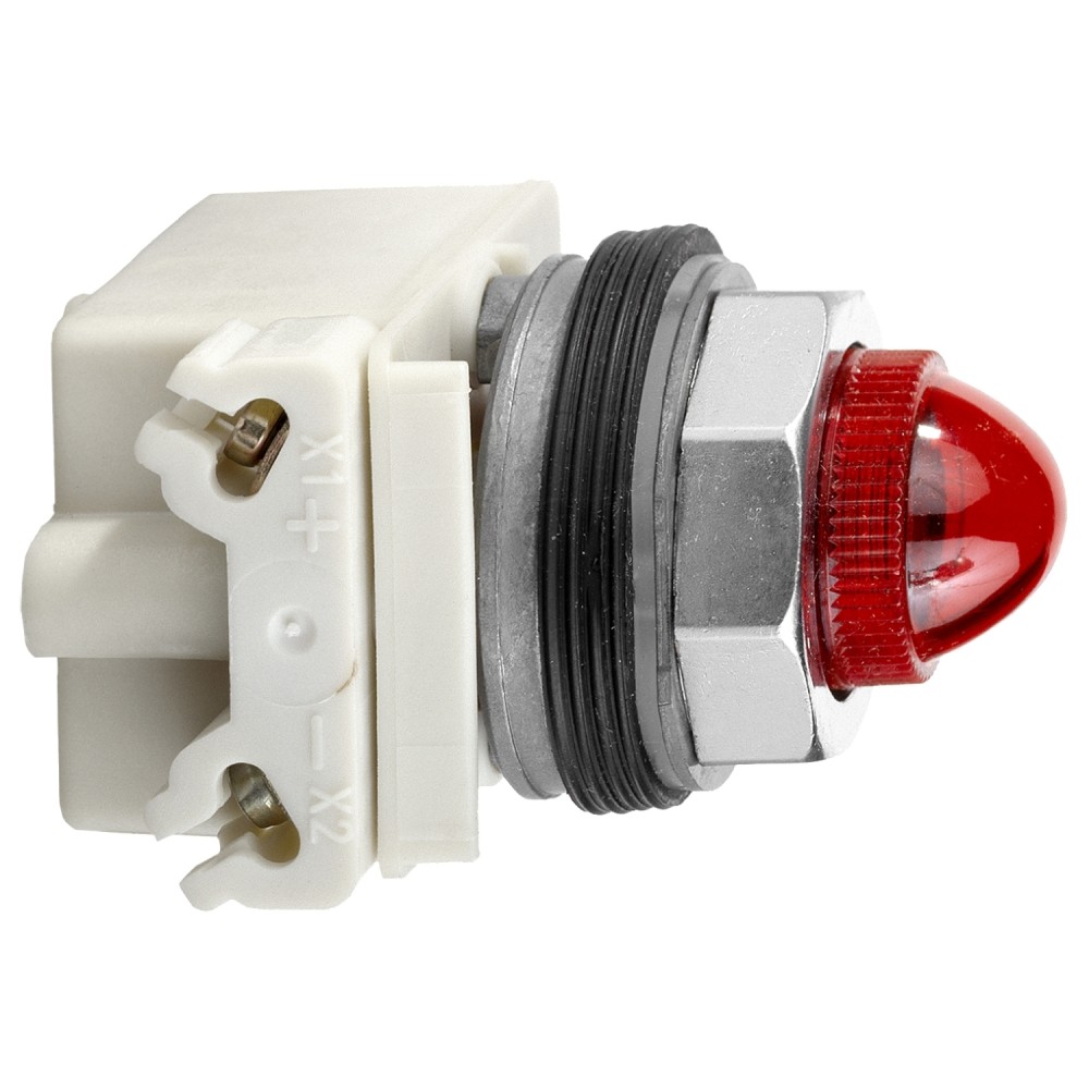 LUZ PILOTO METAL ROJO 30MM 24VAC/DC INCANDESCENTE-BASE BA9S 9001KP35R9