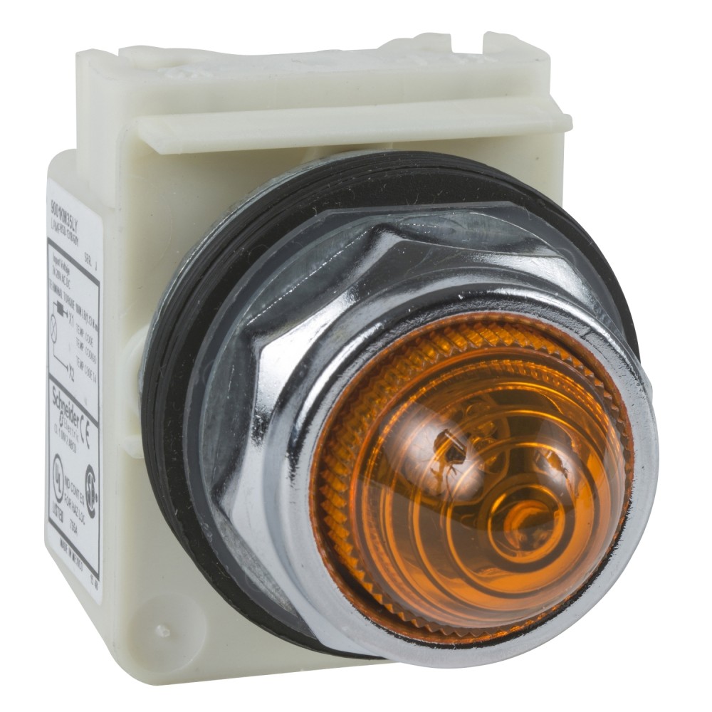 LUZ PILOTO METAL AMARILLO 30MM 120VAC LED 9001KP38LYA9