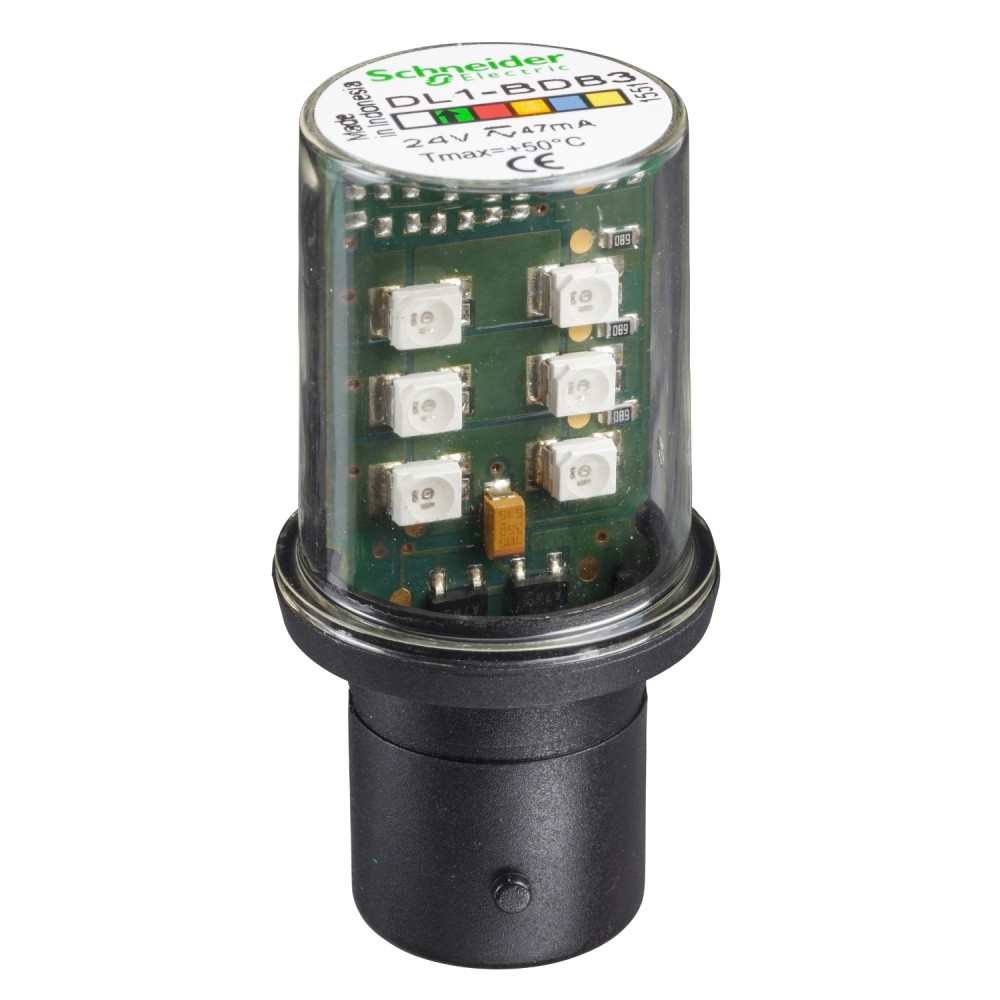LAMPARA LED PERMANENTE VERDE BA15D 24VAC/DC HARMONY DL1BDB3