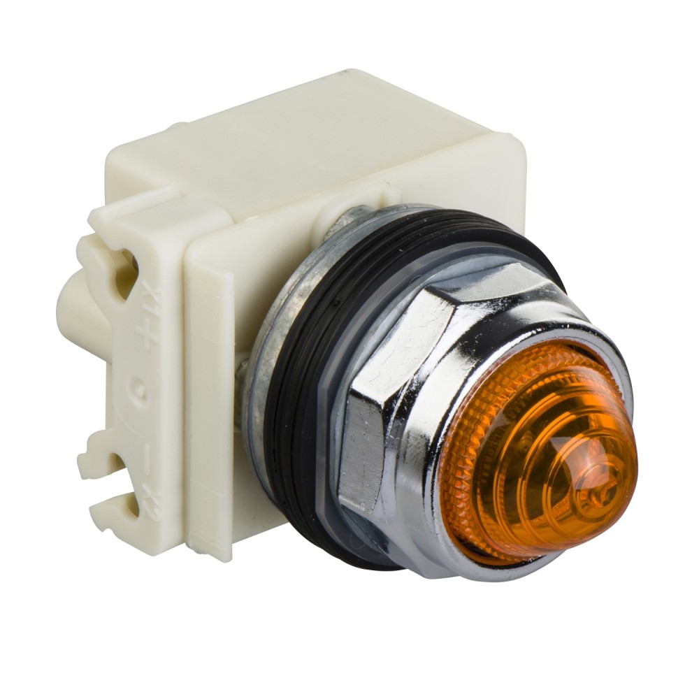 LUZ PILOTO METAL AMARILLO 30MM 120VAC/DC INCANDESCENTE BA9S 9001KP38A9