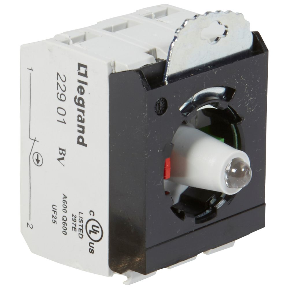 CUERPO CABEZA LUMINOSO VERDE 230VAC 1NA+1NC C/LED 023015
