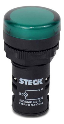 LUZ PILOTO PLAST VERDE 22.5MM 110VAC/VDC LED SLDS1102